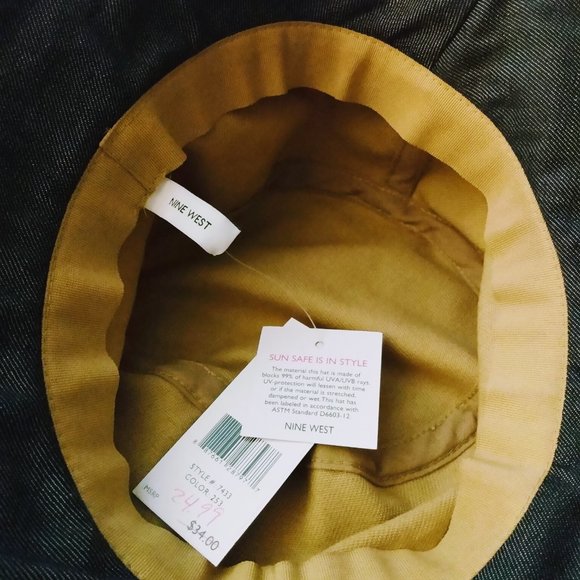 NINE WEST WOMEN COTTON BUCKET HAT ONE SIZE - Picture 3 of 11